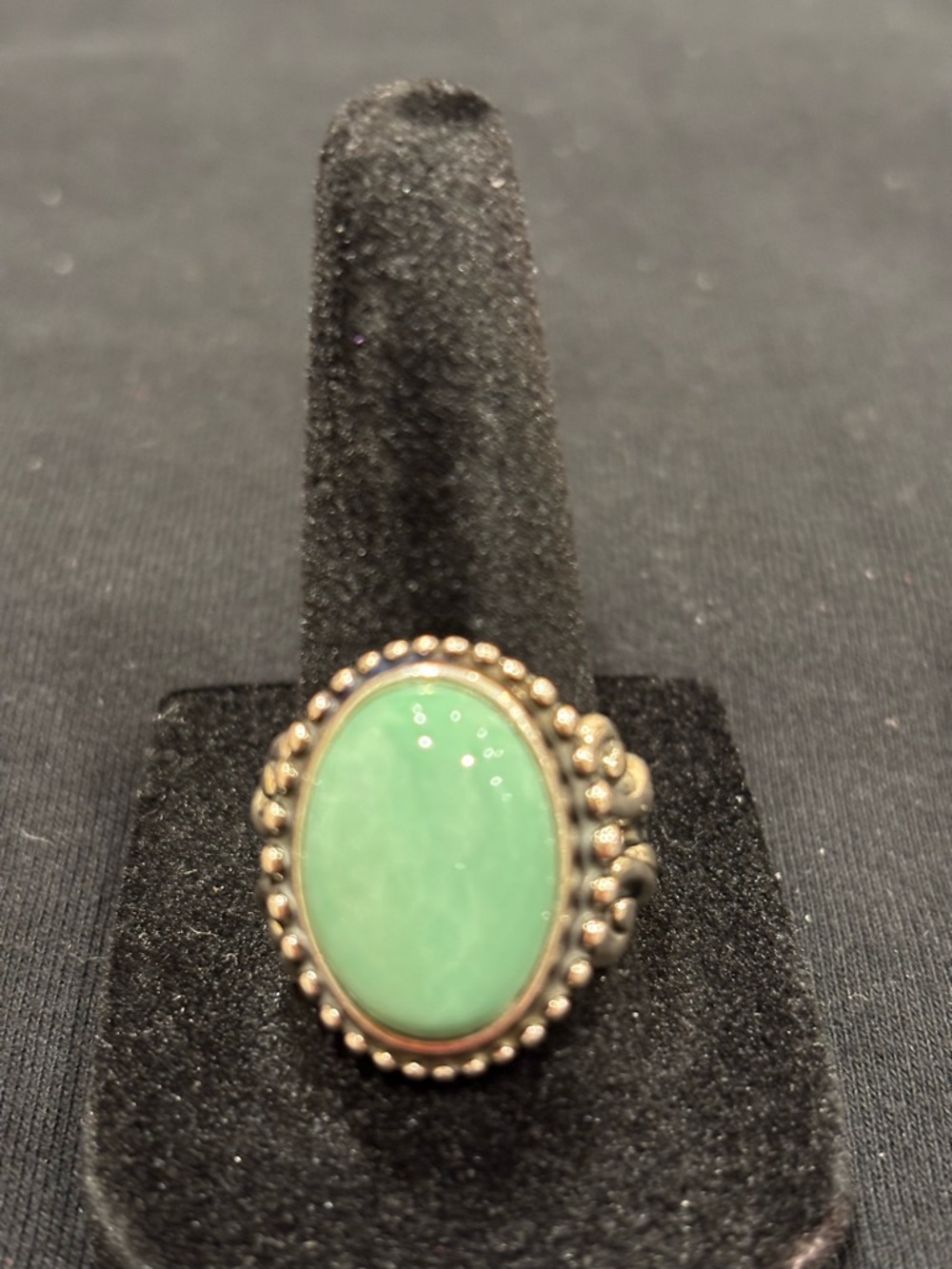 Carolyn Pollack Vintage Sterling Silver Oval Variscite Cabochon Ring